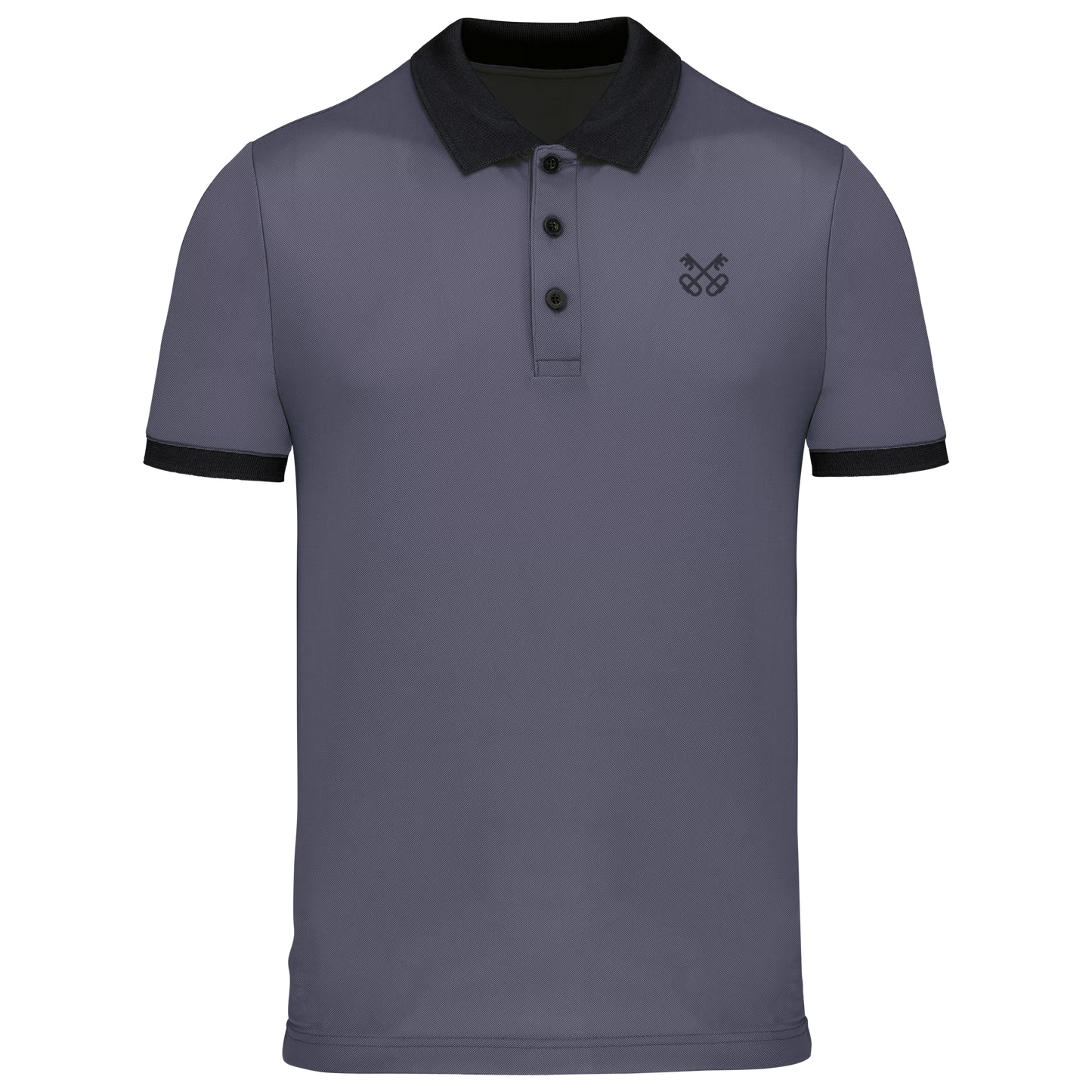 Zenith Piqué Polo - Black Oyster & Graphite