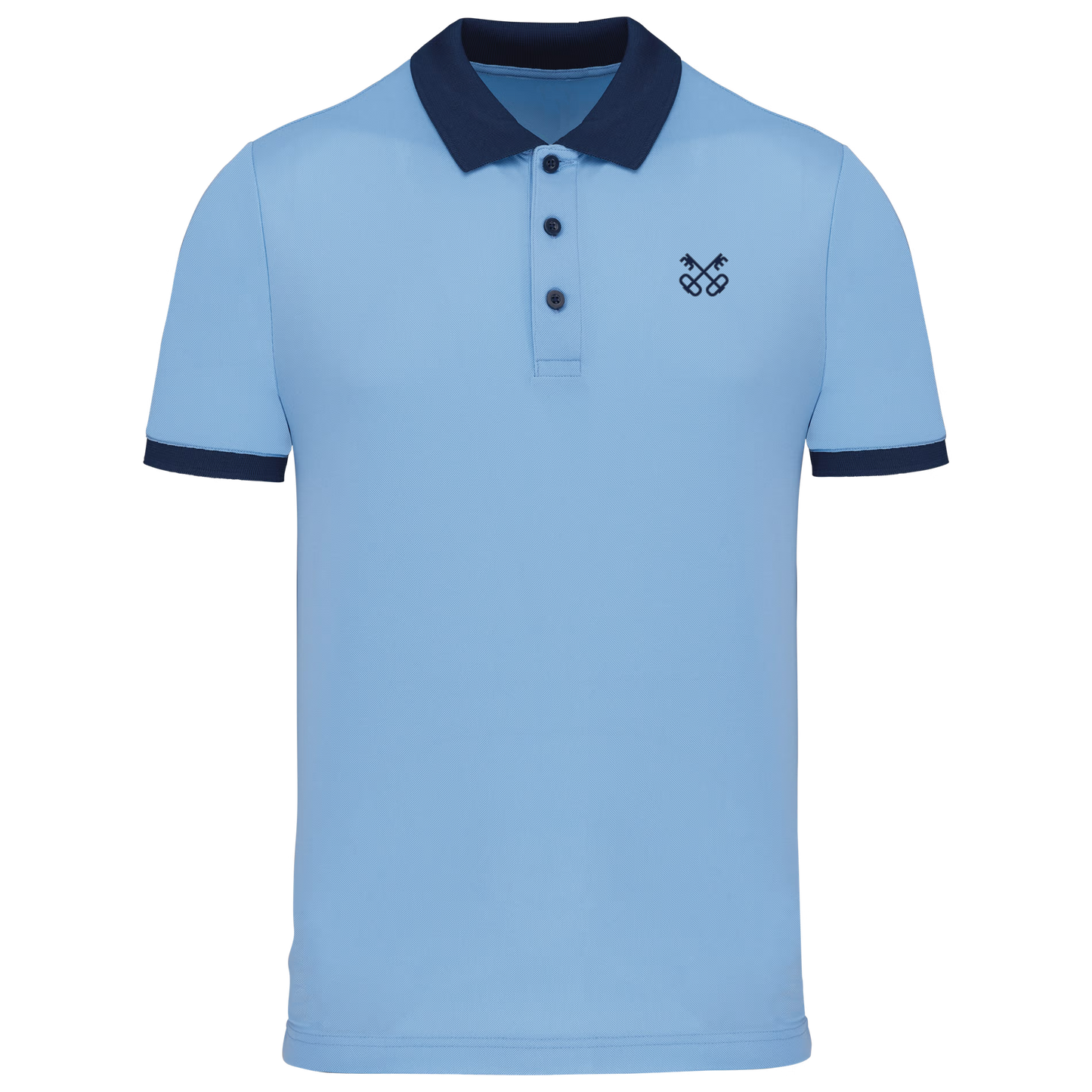Zenith Piqué Polo - Cerenity Blue & Marine Navy