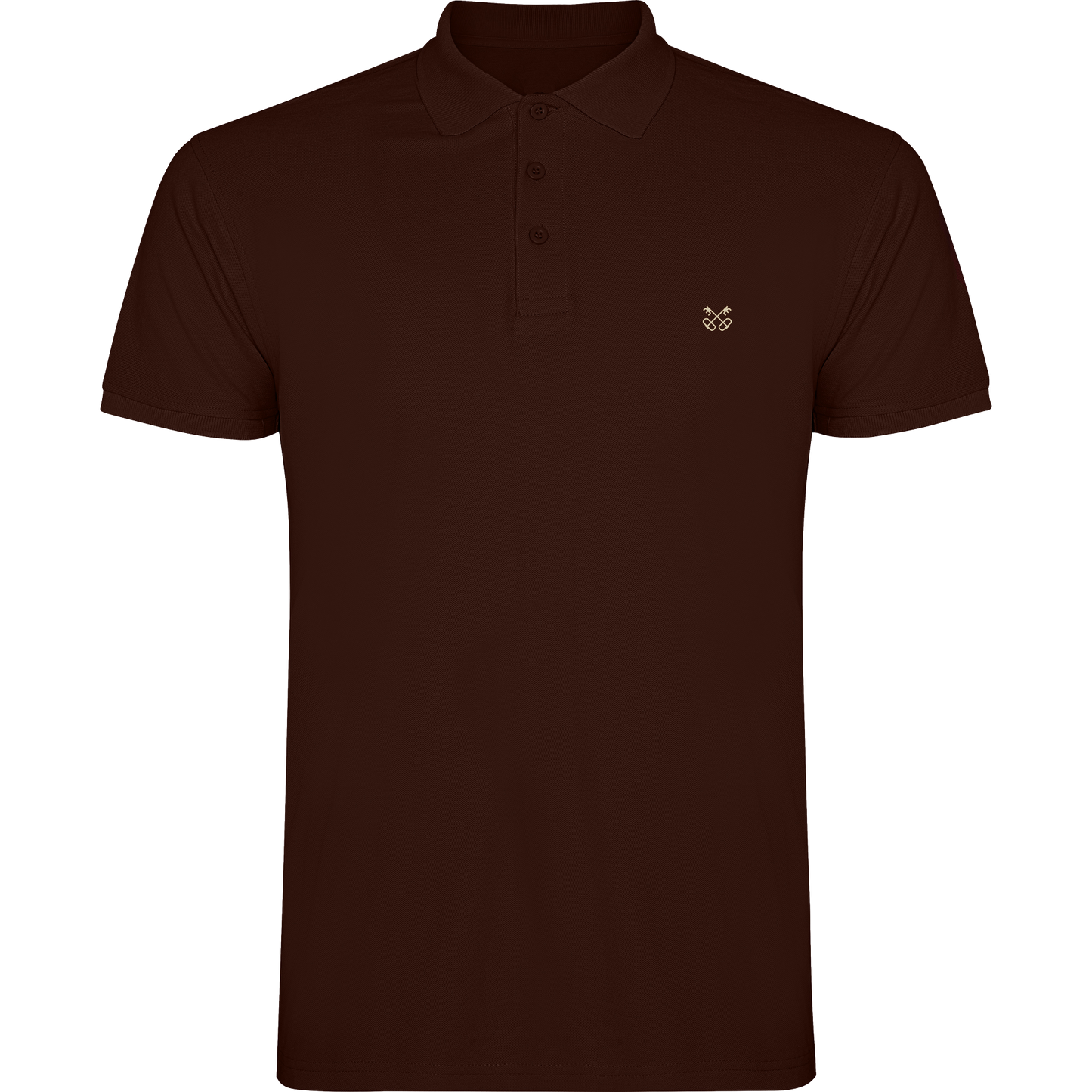 Timeless Elegance Classic Polo Man Chocolate Front - Timeless Elegance Classic Polo Hombre Chocolate Delantera