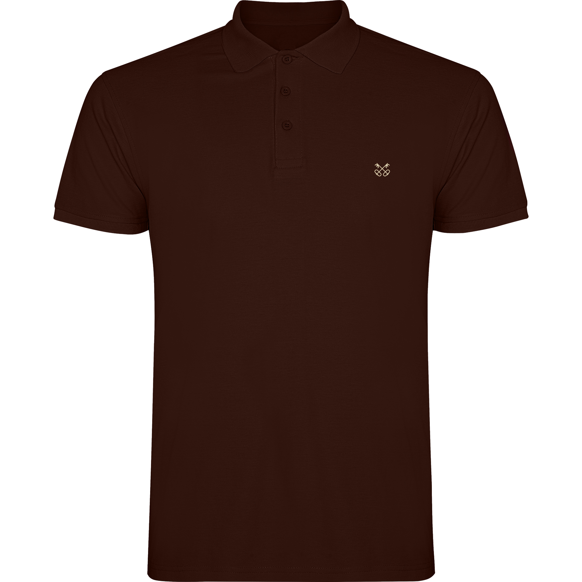 Timeless Elegance Classic Polo Man Chocolate Front - Timeless Elegance Classic Polo Hombre Chocolate Delantera