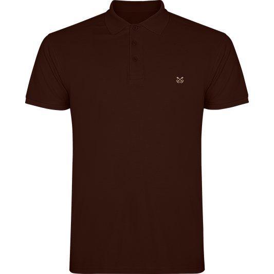 Timeless Elegance Classic Polo Man Chocolate Front - Timeless Elegance Classic Polo Hombre Chocolate Delantera