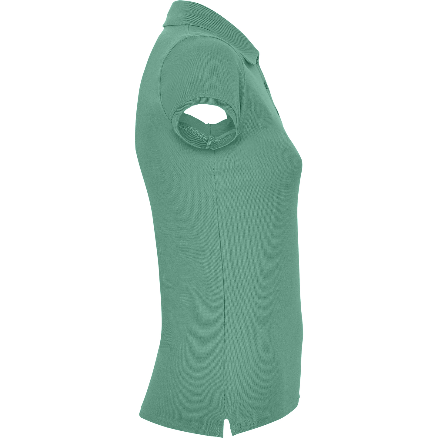 Timeless Elegance Classic Polo Woman Mint Side - Timeless Elegance Polo Clásico Mujer Menta Lado